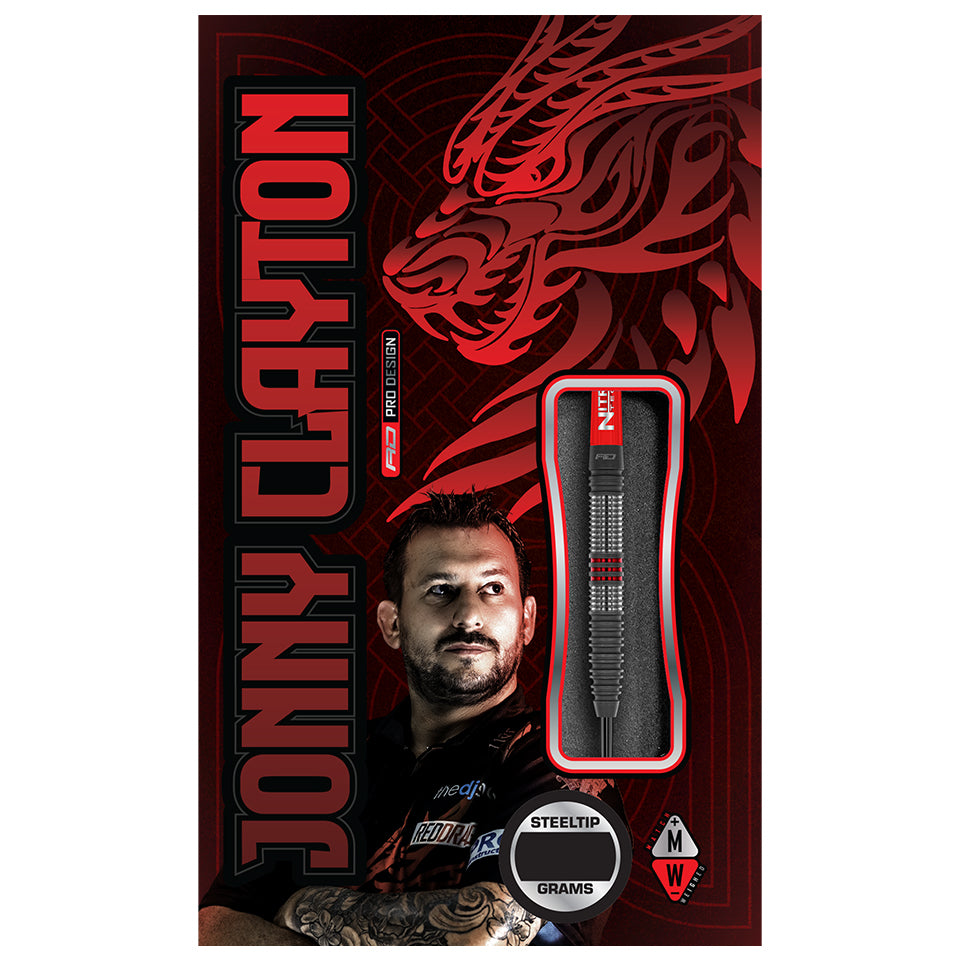 Red Dragon Jonny Clayton Hiraeth Steel Tip Darts - 23gm