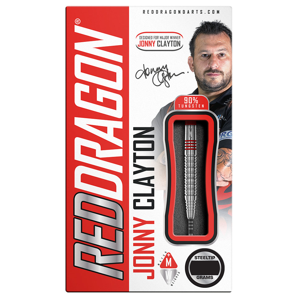 Red Dragon Jonny Clayton Original 2.0 Steel Tip Darts - 26gm