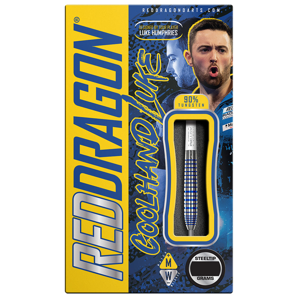 Red Dragon Luke Humphries TX3 Cool Blue SE Steel Tip Darts - 22gm