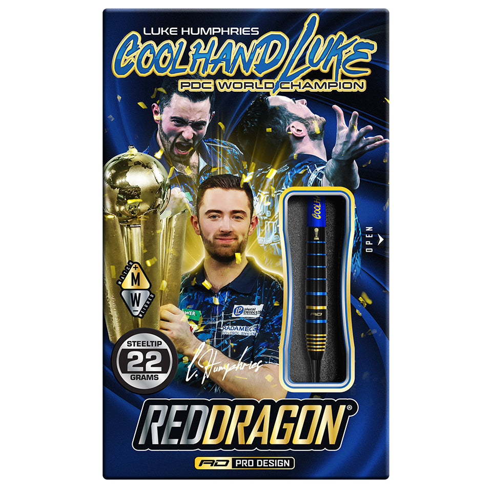 Red Dragon Luke Humphries TX4 Avenger Steel Tip Darts - 22gm