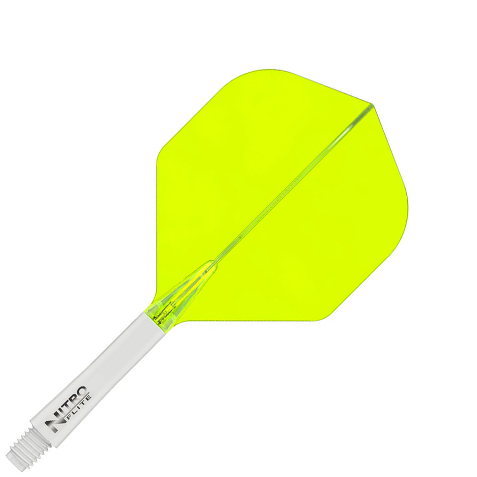 Red Dragon Nitro Flite Integrated Flight and Shaft System - No2 Intermediate White & Yellow