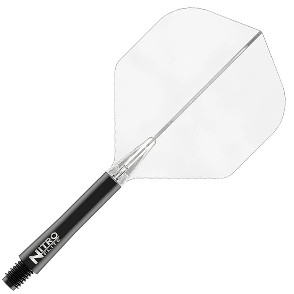 Red Dragon Nitro Flite Integrated Flight and Shaft System - No2 Medium Black & Clear