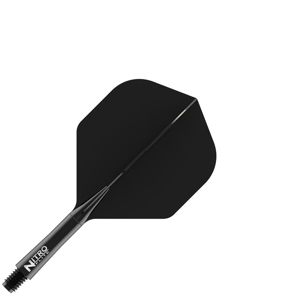 Red Dragon Nitro Flite Integrated Flight and Shaft System - No2 Short Black & Black