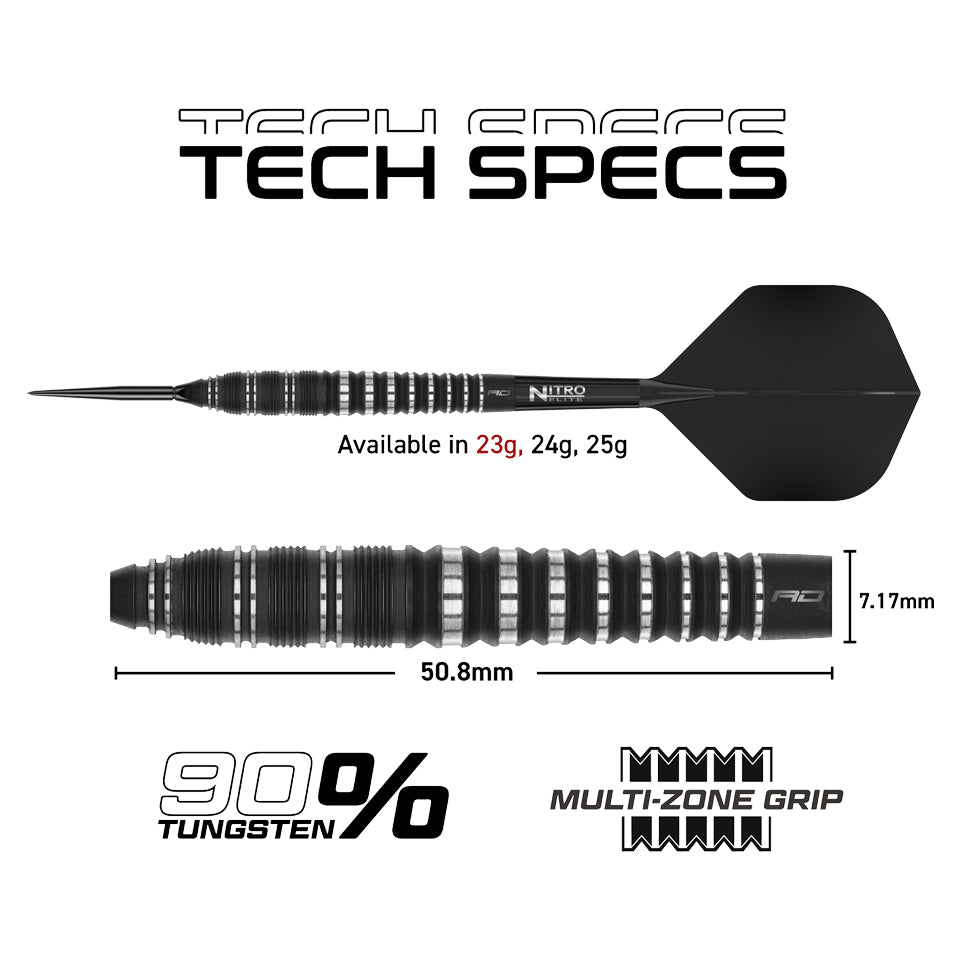 Red Dragon Sable 02 Torpedo Switch Point Steel Tip Darts - 23gm