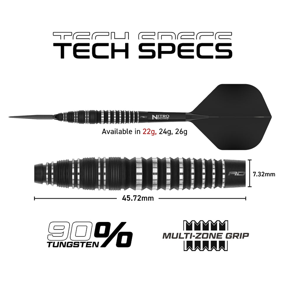 Red Dragon Sable 03 Bomb Switch Point Steel Tip Darts - 22gm