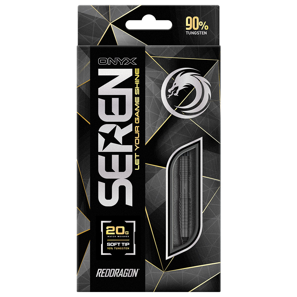 Red Dragon Seren 3 Onyx Soft Tip Darts - 20gm
