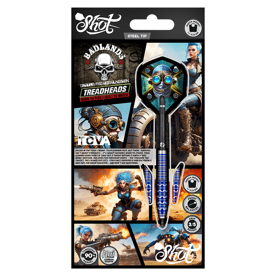 Shot Badlands Tova Steel Tip Darts - 26gm