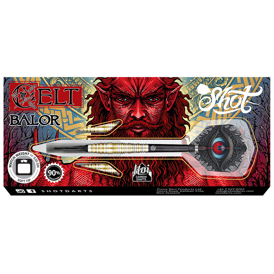 Shot Celt Balor Soft Tip Darts - 20gm