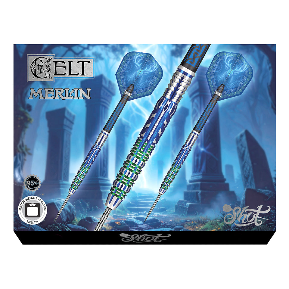 Shot Celt Merlin Steel Tip Darts - 25gm