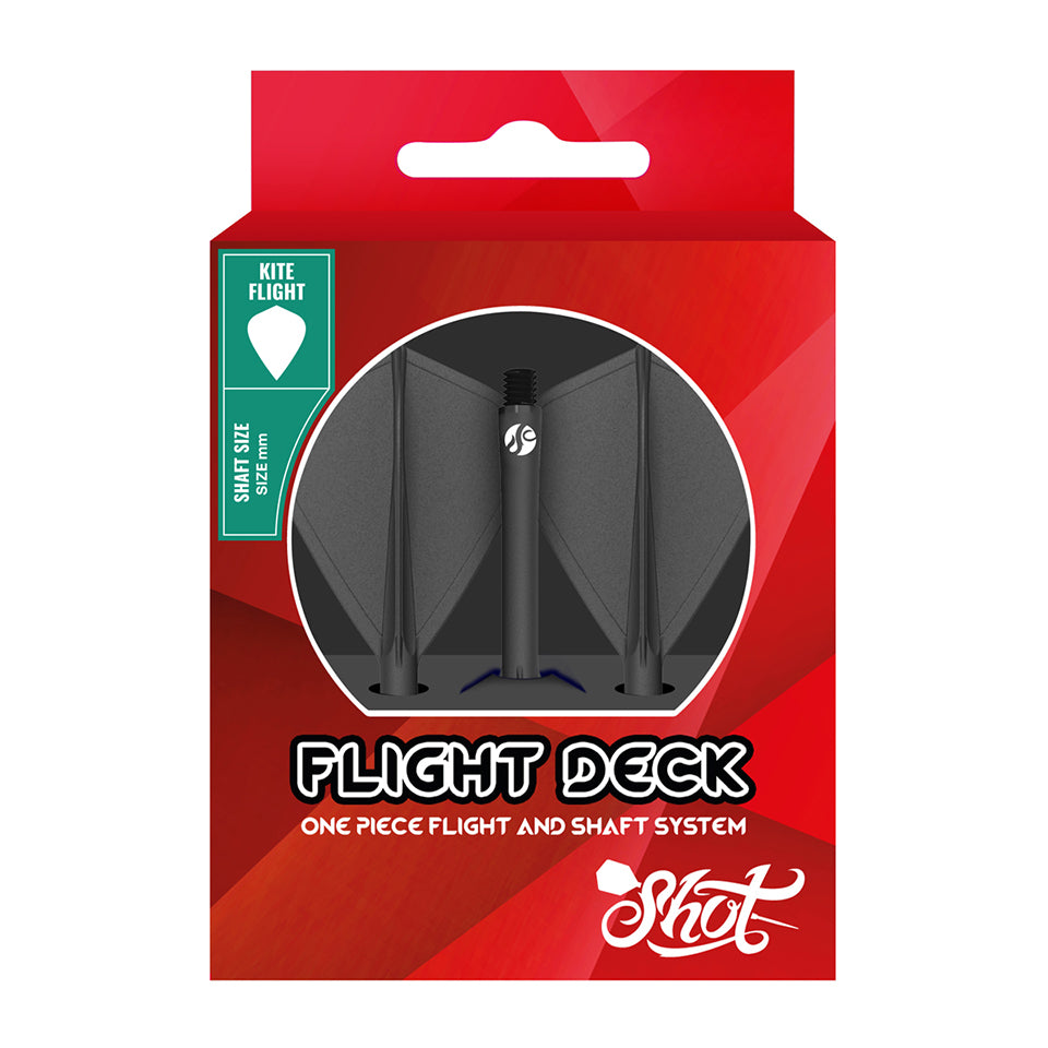 Shot Flight Deck Dart Flight & Shaft System - Kite Inbetween Black