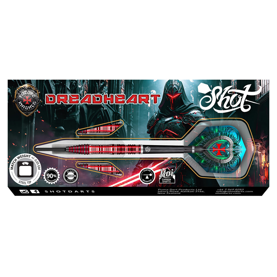 Shot Future Knights Dreadheart Steel Tip Darts - 23gm
