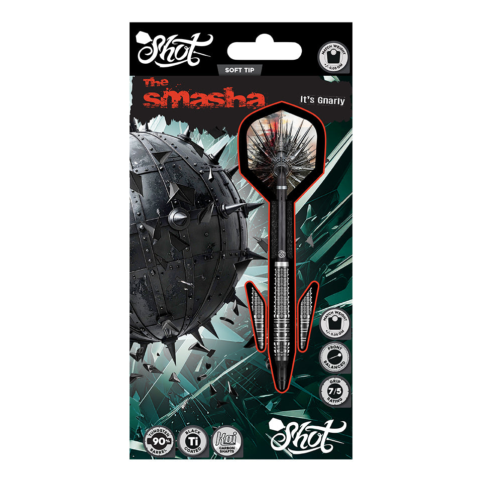 Shot Gnarly Smasha Soft Tip Darts - 20gm