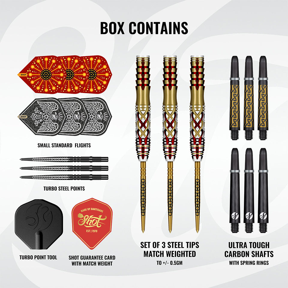 Shot Goths Alaric Turbo Point Steel Tip Darts - 24gm