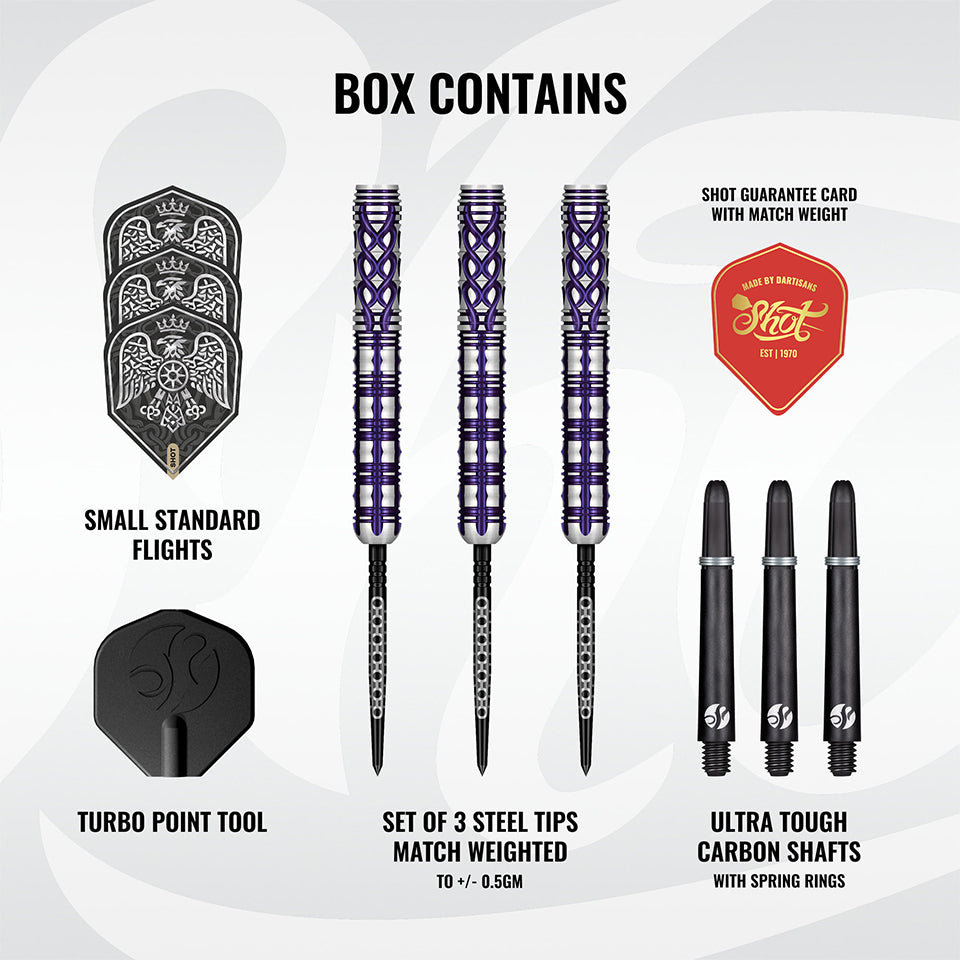 Shot Goths Visara Turbo Point Steel Tip Darts - 23gm