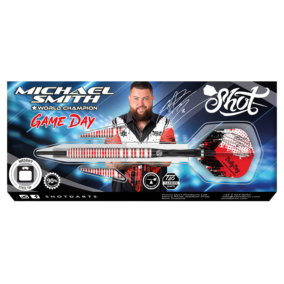 Shot Michael Smith Game Day Steel Tip Darts - 23gm