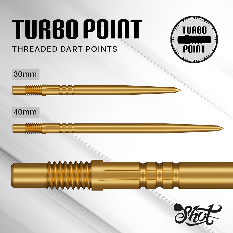 Shot Turbo Steel Points - Gold 40mm