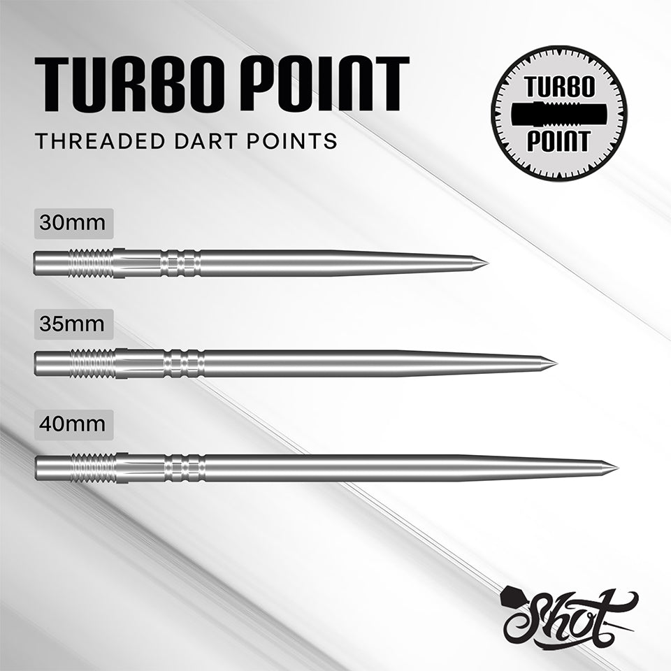 Shot Turbo Steel Points - Silver 30mm