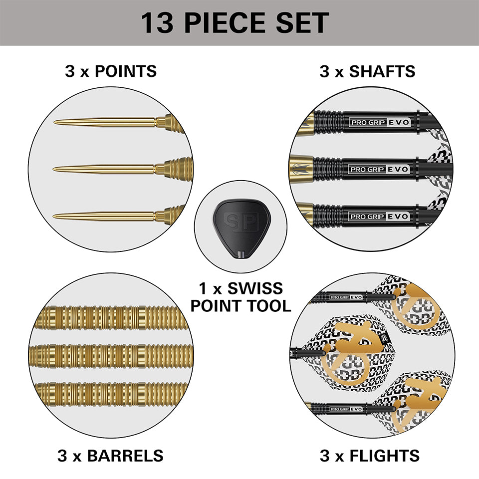 Target Bolide Envy 01 Swiss Point Steel Tip Darts - 22gm