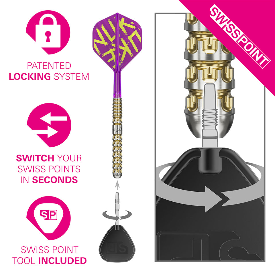 Target Luke Littler G1 Prodigy Swiss Point Steel Tip Darts - 23gm