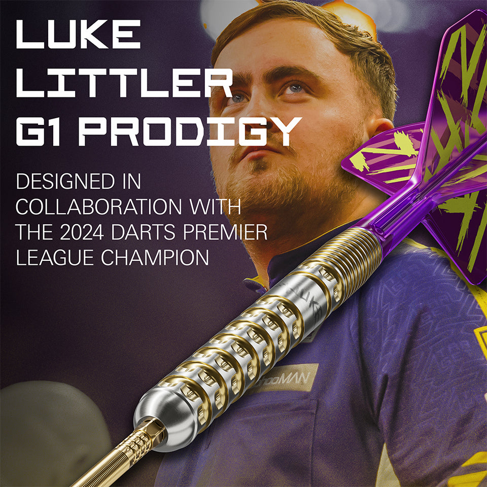 Target Luke Littler G1 Prodigy Swiss Point Steel Tip Darts - 23gm