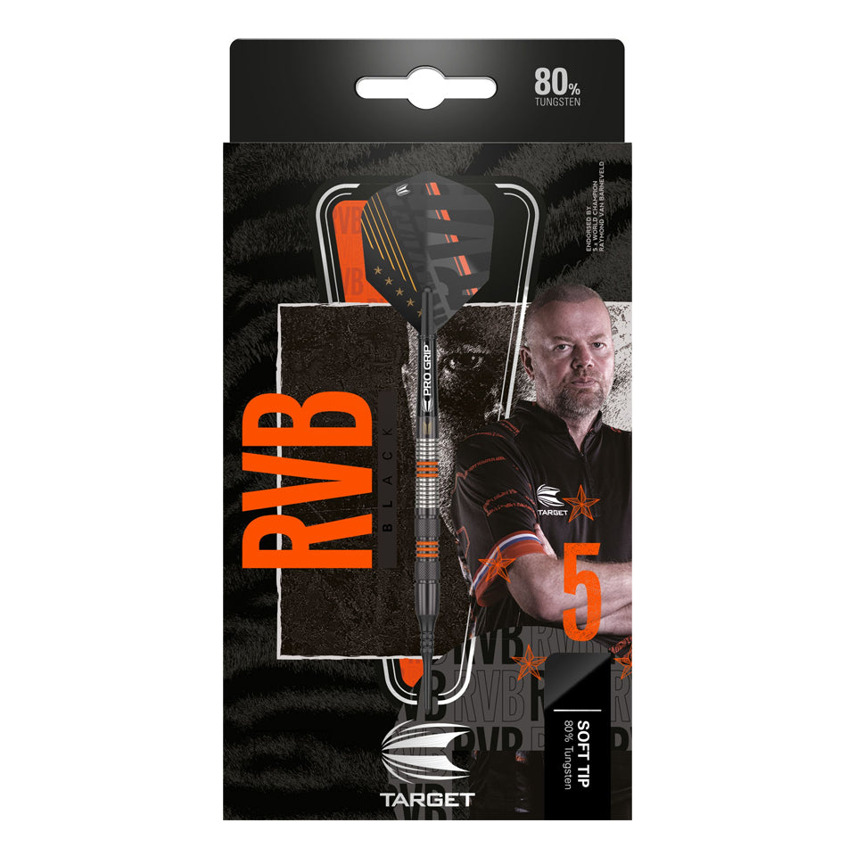 Target Raymond Van Barneveld 80% Black Soft Tip Darts - 18gm