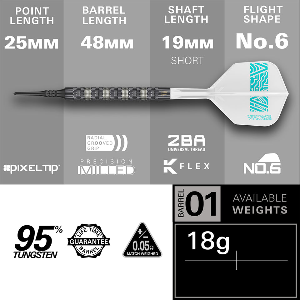Target Rob Cross 95k Soft Tip Darts - 18gm