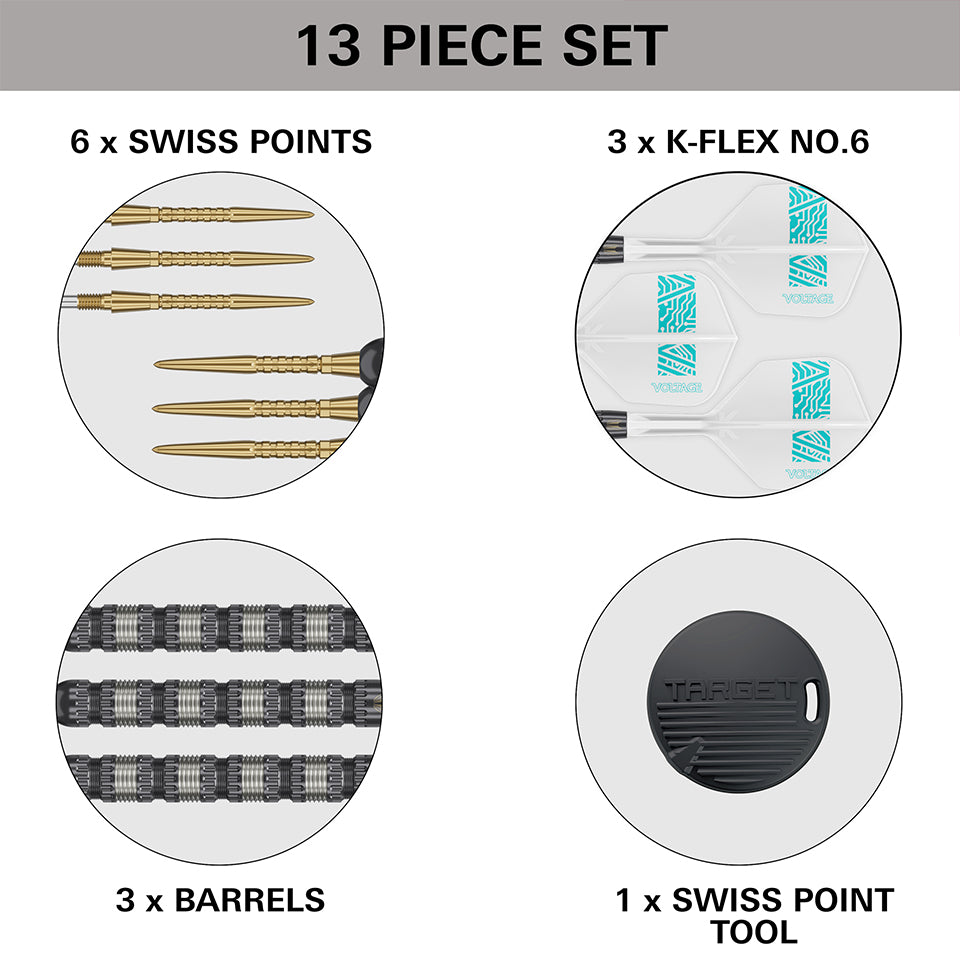 Target Rob Cross 95k Swiss Point Steel Tip Darts - 22gm