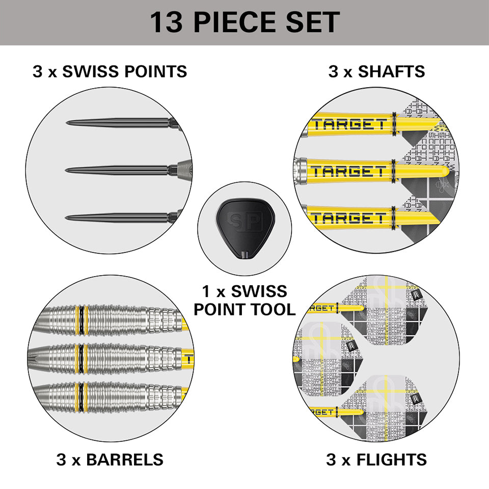 Target Scott Williams G2 Swiss Point Steel Tip Darts - 23gm