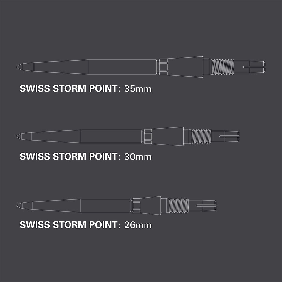 Target Swiss Storm Steel Points - Silver 35mm