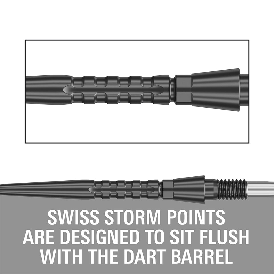 Target Swiss Storm Surge Steel Points - Black 30mm