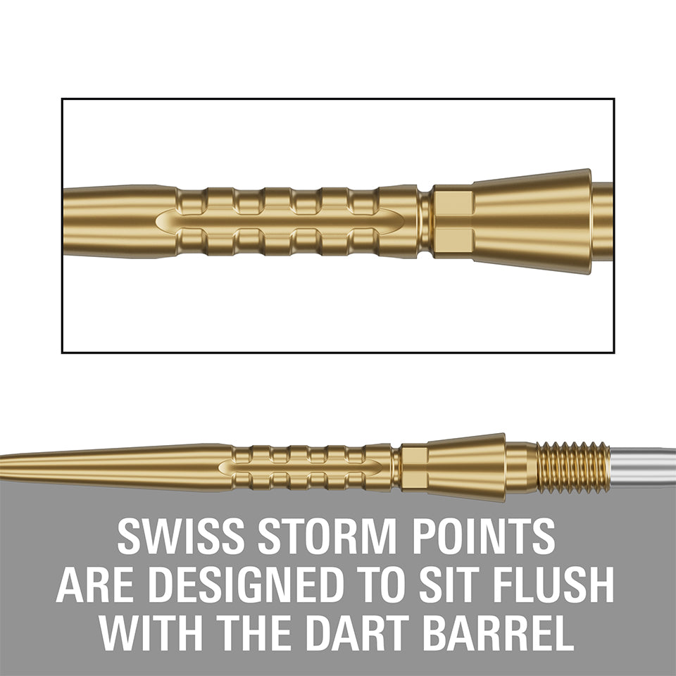 Target Swiss Storm Surge Steel Points - Gold 35mm