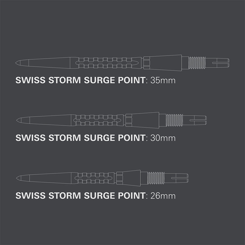 Target Swiss Storm Surge Steel Points - Black 30mm