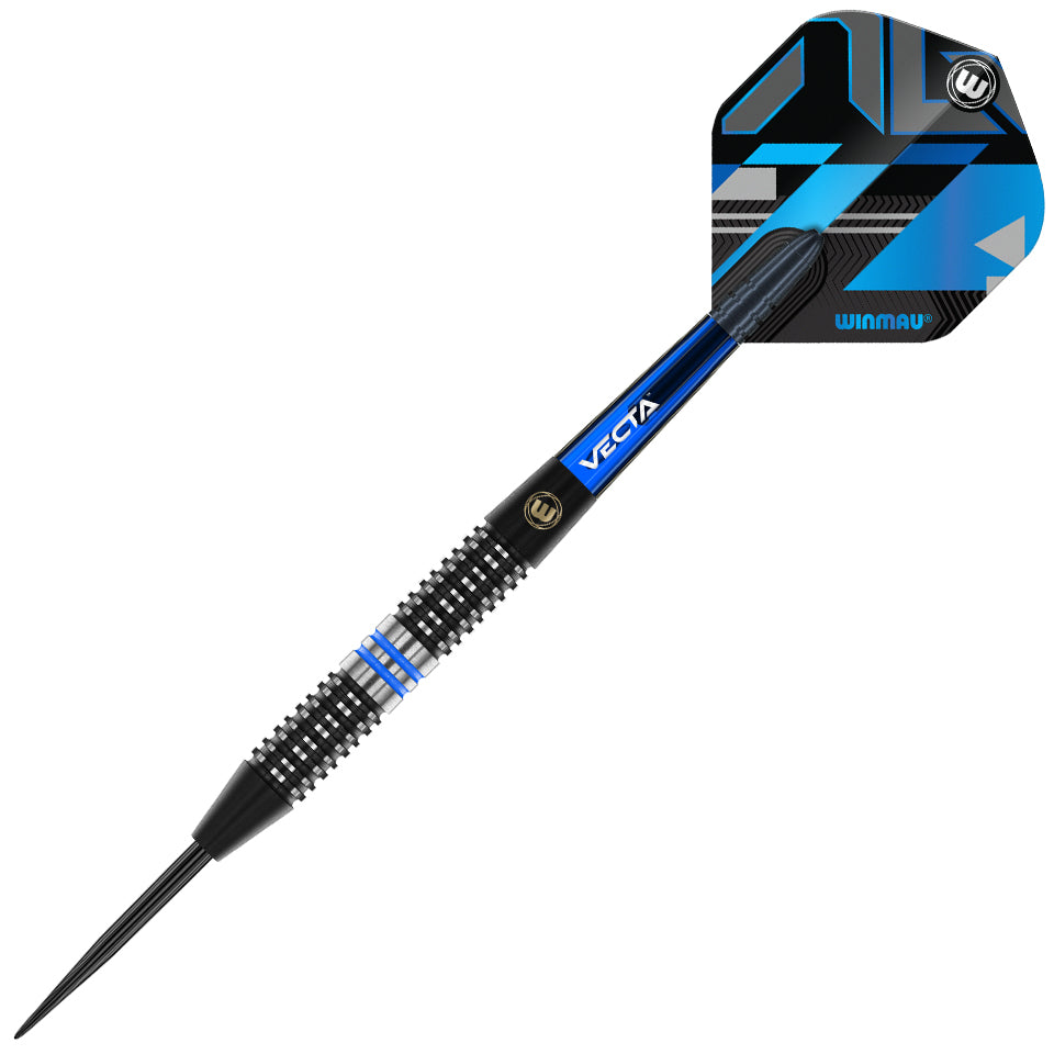Set De Fléchettes Winmau Overdrive Tungsten Steeltip – 90% Tungstène, 23 G – Avec Flights Et Tiges Prism Alpha – Finition Vetalic, Triple Coupe