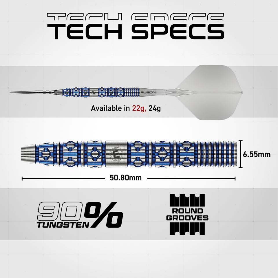 Winmau Frontier Collection Lunaris Tapered Switch Point Steel Tip Darts - 22gm