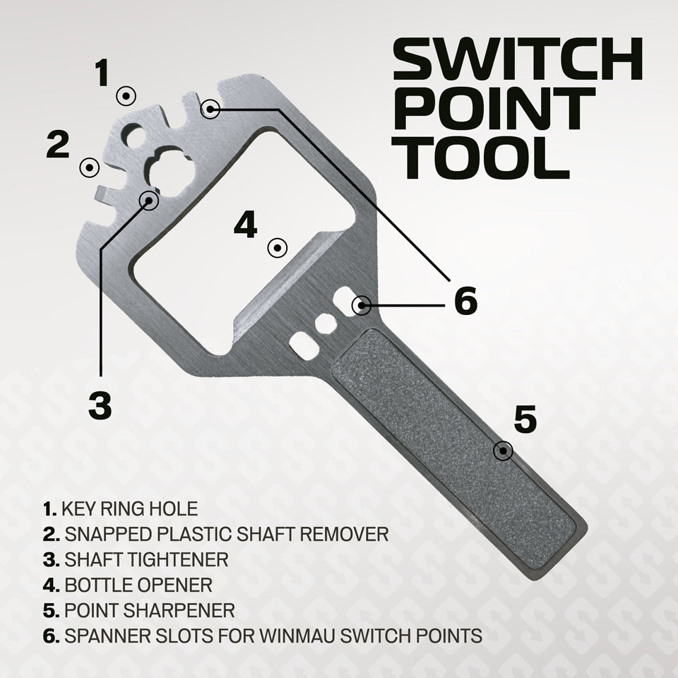 Winmau Smooth Switch Points - Silver Effect 26mm