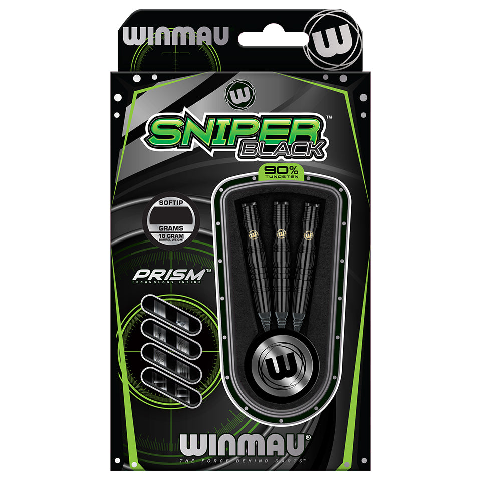 Winmau Sniper Black 01 Soft Tip Darts - 20gm