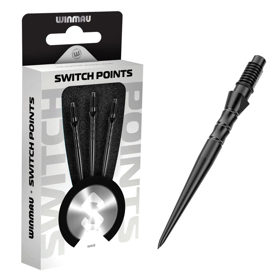 Winmau Wave Switch Points - Black 26mm