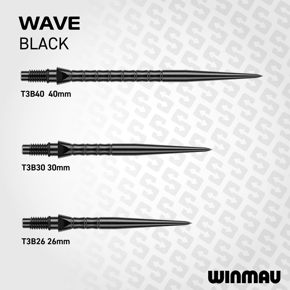 Winmau Wave Switch Points - Black 26mm