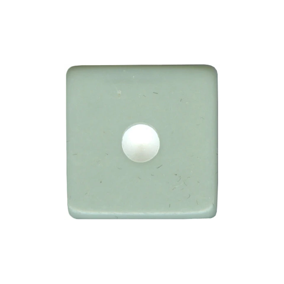 16mm Square Corner Dice - Gray With White Dots