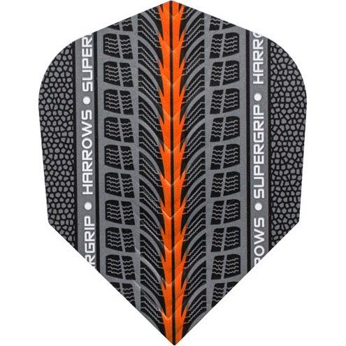 Harrows Supergrip Dart Flights - 100 Micron Shape Orange