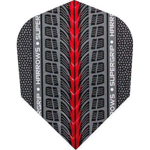 Harrows Supergrip Dart Flights - 100 Micron Shape Red
