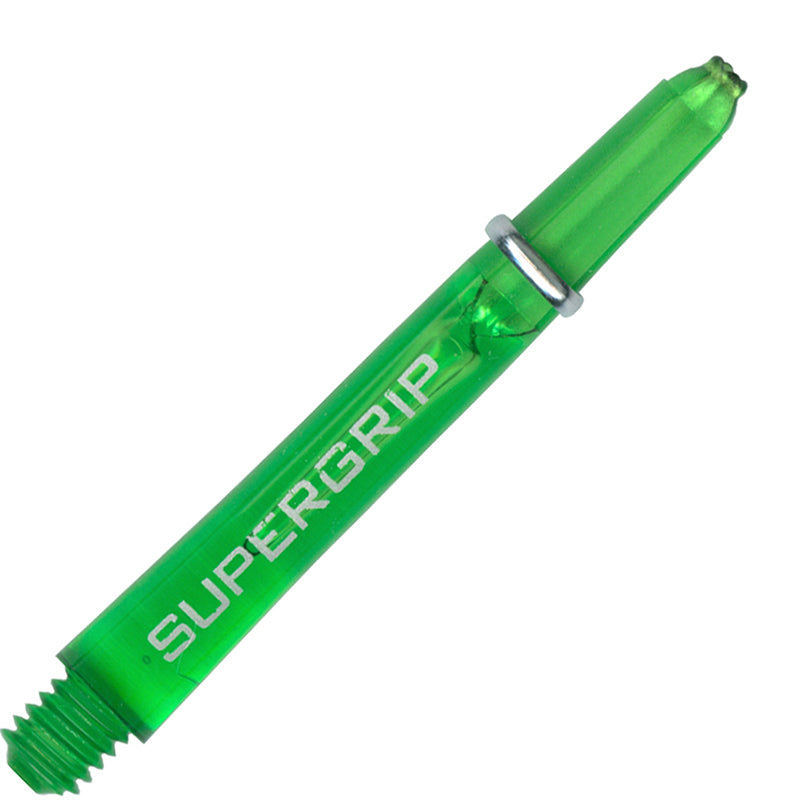 Harrows Supergrip Polycarbonate Dart Shafts With Rings - Midi Green