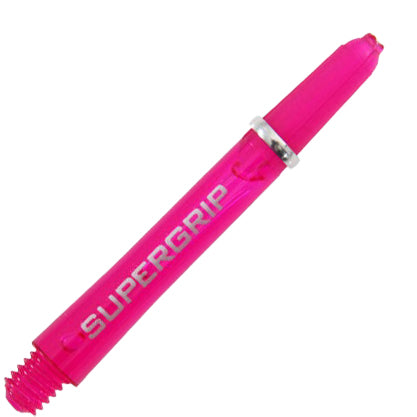 Harrows Supergrip Polycarbonate Dart Shafts With Rings - Midi Dark Pink