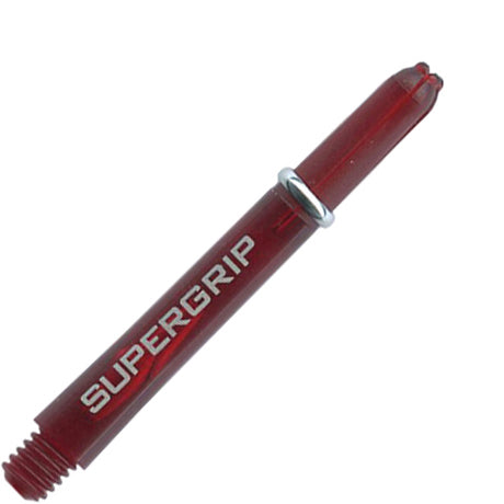 Harrows Supergrip Polycarbonate Dart Shafts With Rings - Midi Red