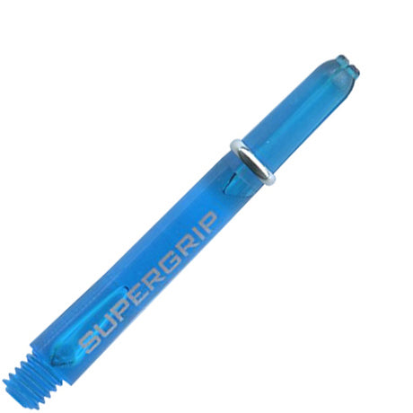 Harrows Supergrip Polycarbonate Dart Shafts With Rings - Midi Aqua