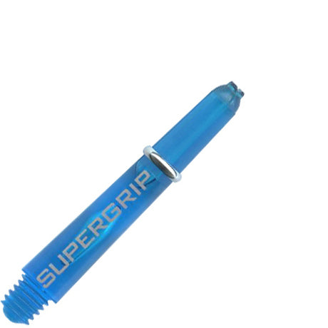 Harrows Supergrip Polycarbonate Dart Shafts With Rings - Short Aqua