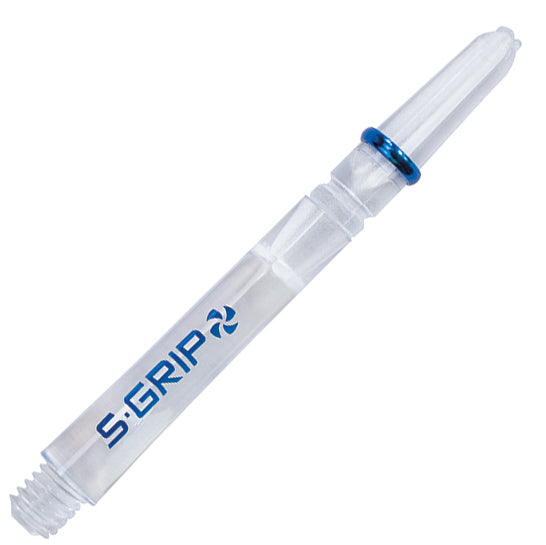Harrows Supergrip Spin Polycarbonate Dart Shafts With Rings - Medium Clear