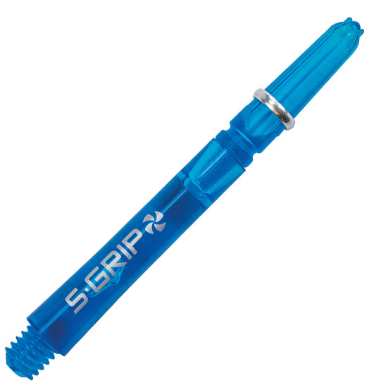 Harrows Supergrip Spin Polycarbonate Dart Shafts With Rings - Medium Aqua