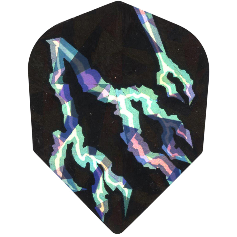 Dart World 2d Glitter Dart Flights - Shape Lightning
