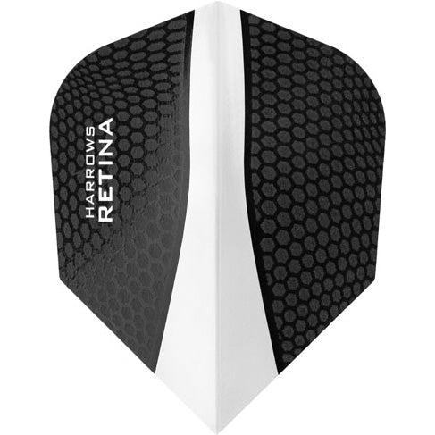 Retina Dart Flights - 100 Micron Shape Black With Clear